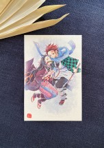Открытка "Нэзуко и Тандзиро" открытки