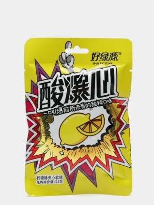 Жевательные конфеты кислые "Hao Ly Yuan" со вкусом лимона, 24грcategory.Aziatskie-produkty-pitaniya