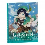 Genshin Impact на каждый день с наклейками (зеленый) блокноты