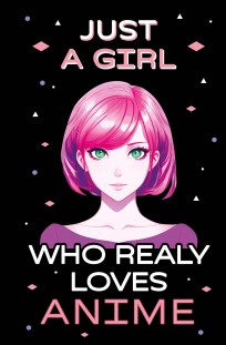 Скетчбук. Just A Girl Who Loves Anime (темный) category.Sketchbooks