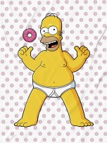 Простыня полуторная "Гомер Симпсон" постельное белье