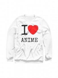 Свитшот "I Love Anime" category.Sweatshirts