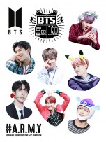 Набор стикеров "BTS" наклейки