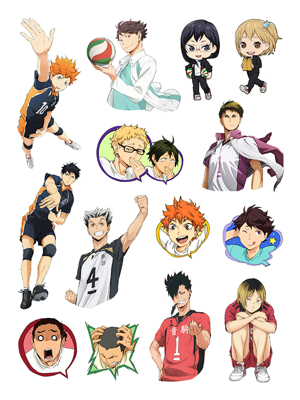 Наклейки в каталоге Fast-Anime: Набор стикеров "Волейбол!"...