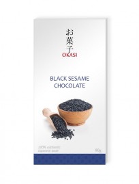 Шоколад "Okasi" с чёрным кунжутом category.Aziatskie-sladosti