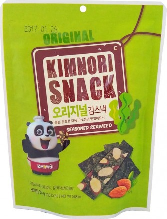 Чипсы из морской капусты "Kimnori Snack Original" с миндалёмcategory.Aziatskie-produkty-pitaniya