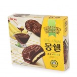Пирожное в шоколадной глазури "Lotte Dream Cake" с банановым вкусом. азиатские продукты