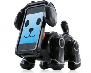 Интерактивная собака-робот чёрная