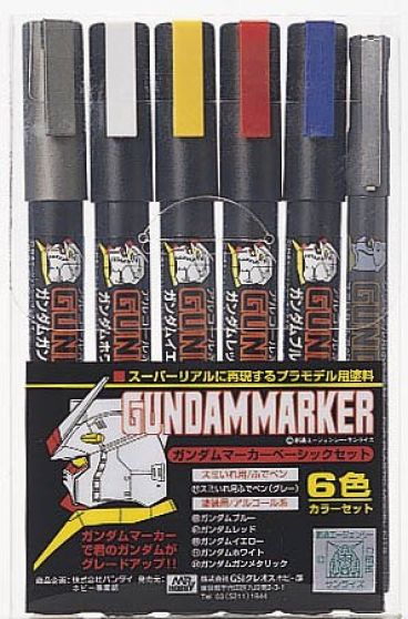 Gundam Marker Basic Set (6pcs) category.Gundam