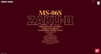 1/60 Perfect Grade Zaku II MS-06S