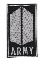 Нашивка "BTS Army" чёрная нашивки